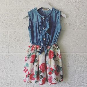 Boutique Brand button down floral midi dress sz: 6